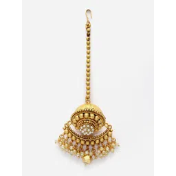 PANASH Gold-Plated Pearls Maang Tikka image 3
