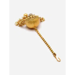 PANASH Gold-Plated Pearls Maang Tikka image 4