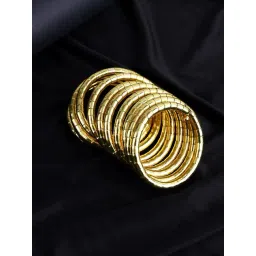 Panash Gold Plated Spiral Bracelet Bangles-picture-38