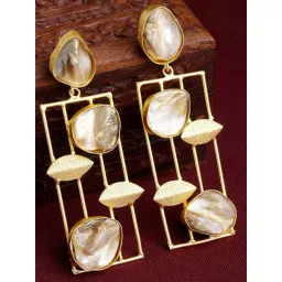 Panash Gold-Plated Stone-Studded Handcrafted Dangler Earrings-picture-23