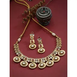 Panash Gold Plated Stone Studded Jewellery Set-picture-22