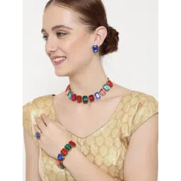 Panash Gold Plated Stone Studded Jewellery Set-picture-46