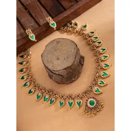 PANASH Gold-Plated Stones-Studded Jewellery Set-picture-32