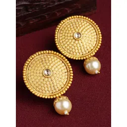 PANASH Gold-Toned Circular Studs Earrings-picture-38