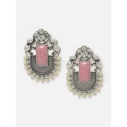 PANASH Silver-Plated Animal Shaped Oxidised Drop Earrings image 2