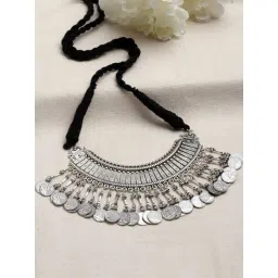 Panash Silver Plated Coin Shaped Choker-picture-35