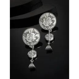 Panash Silver Plated Contemporary Drop Earrings-picture-37