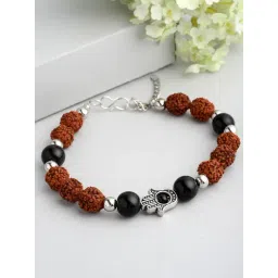 Panash Silver Plated Oxidized Charm Bracelet-picture-30