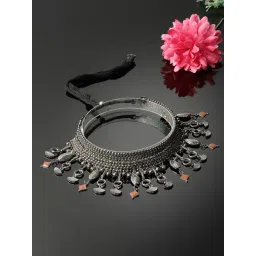 Panash Silver Plated Oxidized Necklace-picture-36