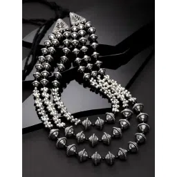 Panash Silver Plated Oxidized Necklace-picture-29