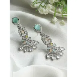 Panash Silver Toned Contemporary Drop Earrings-picture-33