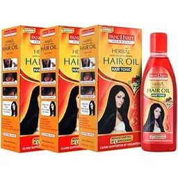 Panchvati Herbals Hair Oil Promotes Thick, Healthy And Shining Hair. Controls Thinning Of Hair Supports Hair Growth Pack Of 3, 300 Ml-picture-16