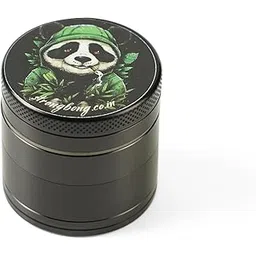 Panda Herb Crusher | 40mm 4-Part Pure Aluminium Grinder |Black Color Anodised | Smoking Accessory | Small Size | Limited Edition-picture-22