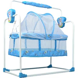 pandaoriginals Premium Bunny Rabbit Cradle with Mosquito Net and Wheels Strong Sturdy Frame-picture-12