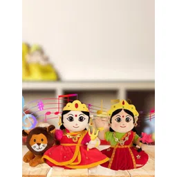 Panda's Box Kids Set of 2 Non-Allergic Goddess Durga & Lakshmi Toys With Mantra Reciting-picture-31