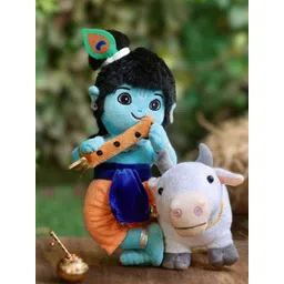 Panda's Box Lord Krishna & Cow duo Plush Soft Toy-picture-28