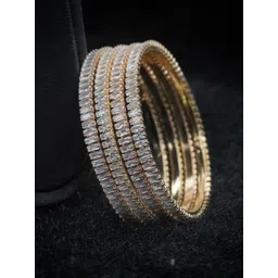 Panini jewels Americal Diamond AD 4 Pic Designer Bangles Set-picture-38