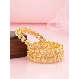Panini jewels Set of 4 Gold-Plated White Pearl-Beaded Bangles-picture-33