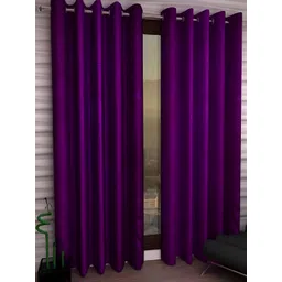 Panipat Textile Hub Purple 2 Pcs Door Curtain-picture-37