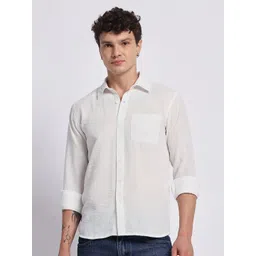 PANIT Standard Spread Collar Long Sleeves Linen Casual Shirt-picture-10