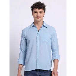 PANIT Standard Spread Collar Long Sleeves Linen Casual Shirt image 1