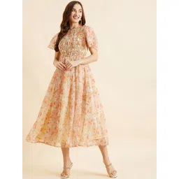 PANIT Women Floral Printed Fit & Flare Midi Dress-picture-19