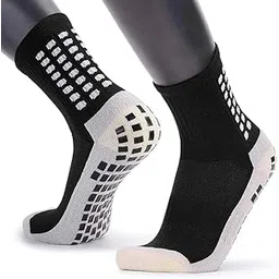 panixia Athletic Sport Anti-slip Socks for Men Women (Free Size, Multi Color) | Crew Length Non-slip Rubber Grip Thicken Cushion socks for footballers,Rugby,Cricket,Yoga,Badminton,Baseball,Sports-picture-45