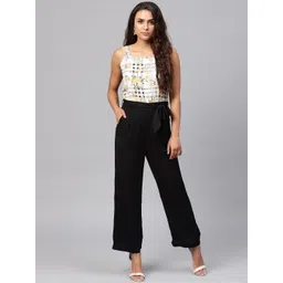 Pannkh White & Black Checked Basic Jumpsuit-picture-14
