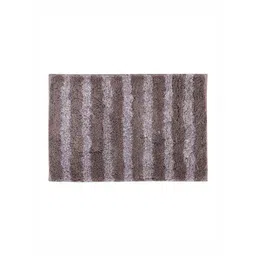 Pano Brown & Grey Striped 1800 GSM Microfiber Bath Rugs-picture-20
