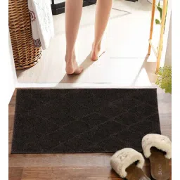 pano Brown Solid MicroFibre 15x10 Inches Antiskid Bath Mats-picture-38