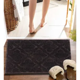 pano Brown Solid MicroFibre 15x10 Inches Antiskid Bath Mats-picture-34