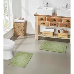 pano Green Solid MicroFibre 14x10 Inches Antiskid Bath Mats-picture-11