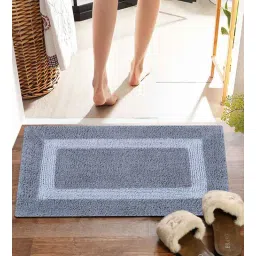 pano Grey Geometric MicroFibre 14x10 Inches Antiskid Bath Mats-picture-10
