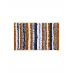 Pano Mustard Brown & White Patterned 1800 GSM Anti-Skid Bath Rugs-picture-40