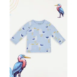 Pantaloons Baby Boys Blue Printed Cotton T-shirt-picture-30
