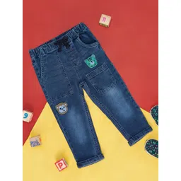 Pantaloons Baby Boys Clean Look Applique Cotton Heavy Fade Jeans-picture-44