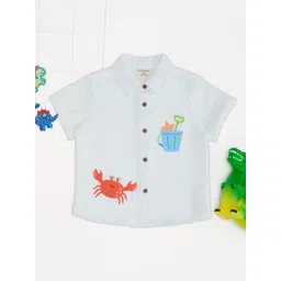 Pantaloons Baby Boys Floral Printed Spread Collar Half Sleeves Casual Shirt-picture-28