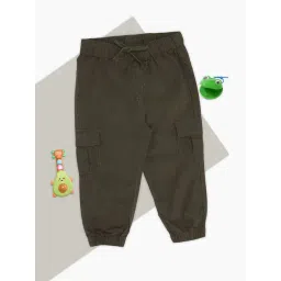 Pantaloons Baby Boys Green Cotton Joggers-picture-33