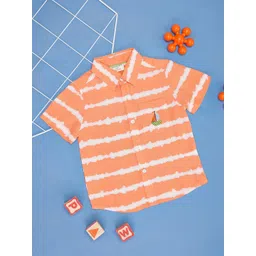 Pantaloons Baby Boys Horizontal Stripes Opaque Printed Casual Shirt-picture-27