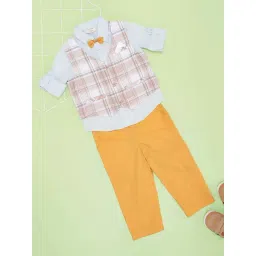 Pantaloons Baby Boys Light Blue Cotton Checks Full Sleeves Clothing Sets-picture-34