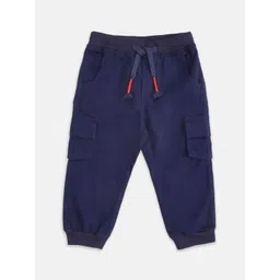 Pantaloons Baby Boys Navy Blue Joggers Trousers-picture-48