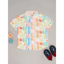 Pantaloons Baby Boys Opaque Printed Casual Shirt-picture-38