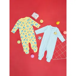 Pantaloons Baby Boys Pack of 2 Printed Cotton Sleepsuits-picture-26