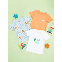 Pantaloons Baby Boys Pack Of 3 Conversational Printed Round Neck Cotton T-shirts-picture-39