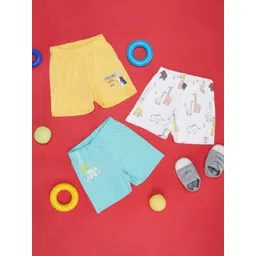 Pantaloons Baby Boys Pack Of 3 Printed Pure Cotton Shorts-picture-18