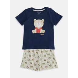Pantaloons Baby Boys Printed Pure Cotton T-shirt With Shorts-picture-51