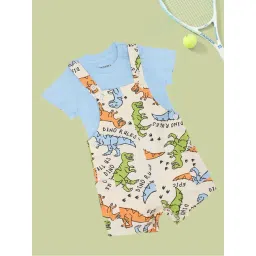 Pantaloons Baby Boys Solitary Star Printed Dungaree Set-picture-23