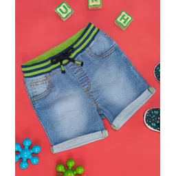 Pantaloons Baby Denim Woven Washed Shorts - Blue-picture-20