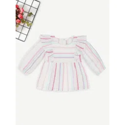 Pantaloons Baby Girls Bright White Striped Top-picture-35