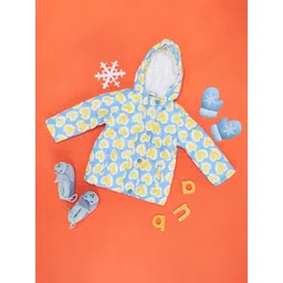 Pantaloons Baby Girls Conversational Printed Hooded Cotton Padded Jacket-picture-13